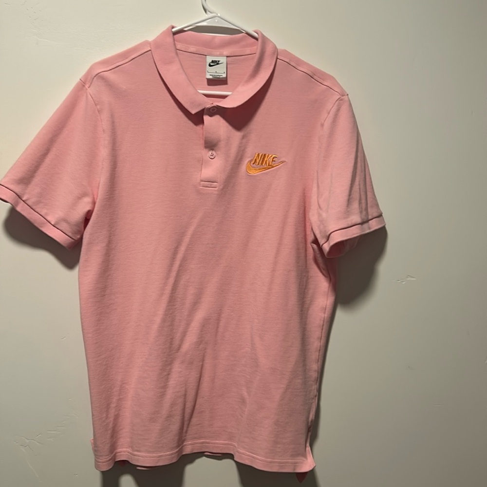Men’s size large pink polo Nike